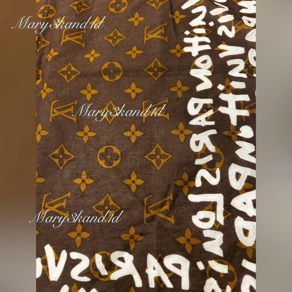 Louis Vuitton Stephen Sprouse Graffiti bandanna - RARE white graffiti writing - Picture 7 of 13